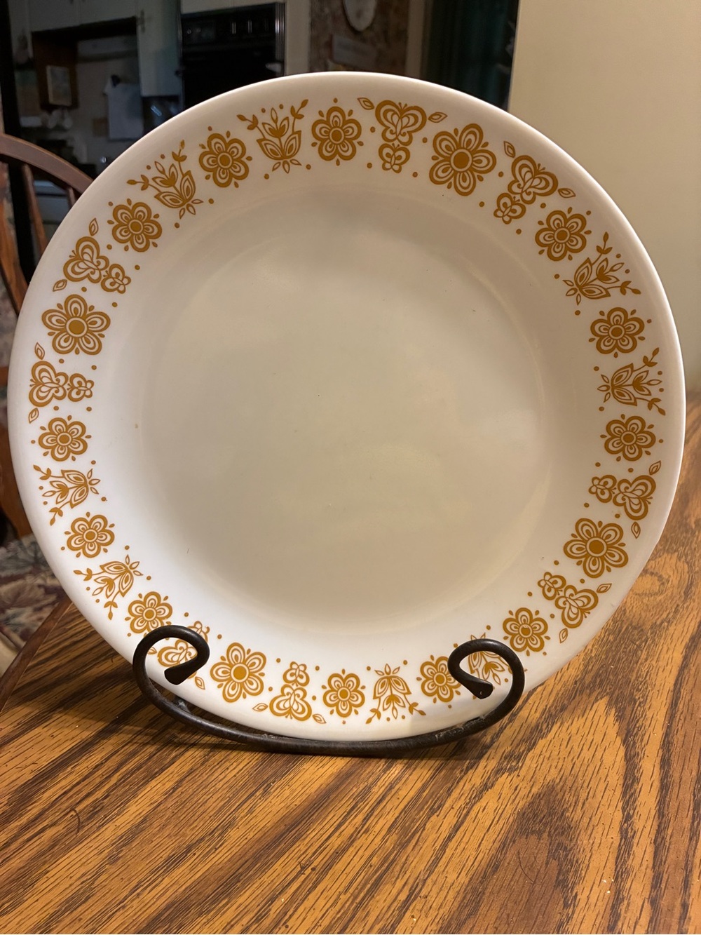 vintage Corelle Butterfly Gold dinner plate by Corning